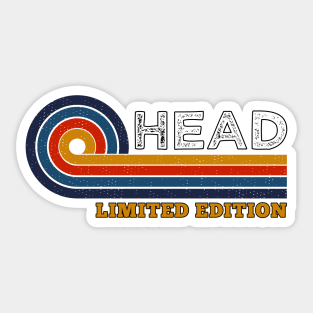 Funny Retro Vintage Sunset Head Design  Gift Ideas Humor Job Title Limited Edition Sticker